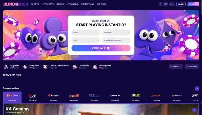 BlindLuck Casino vilkår og betingelser